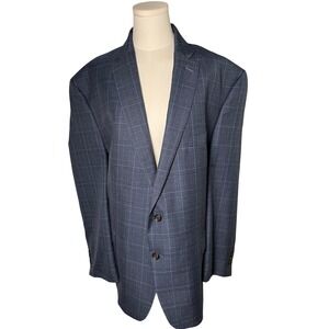 Classic Blue‎ Glen Plaid Blazer Tailored Sport Coat Lauren Ralph Lauren 50R